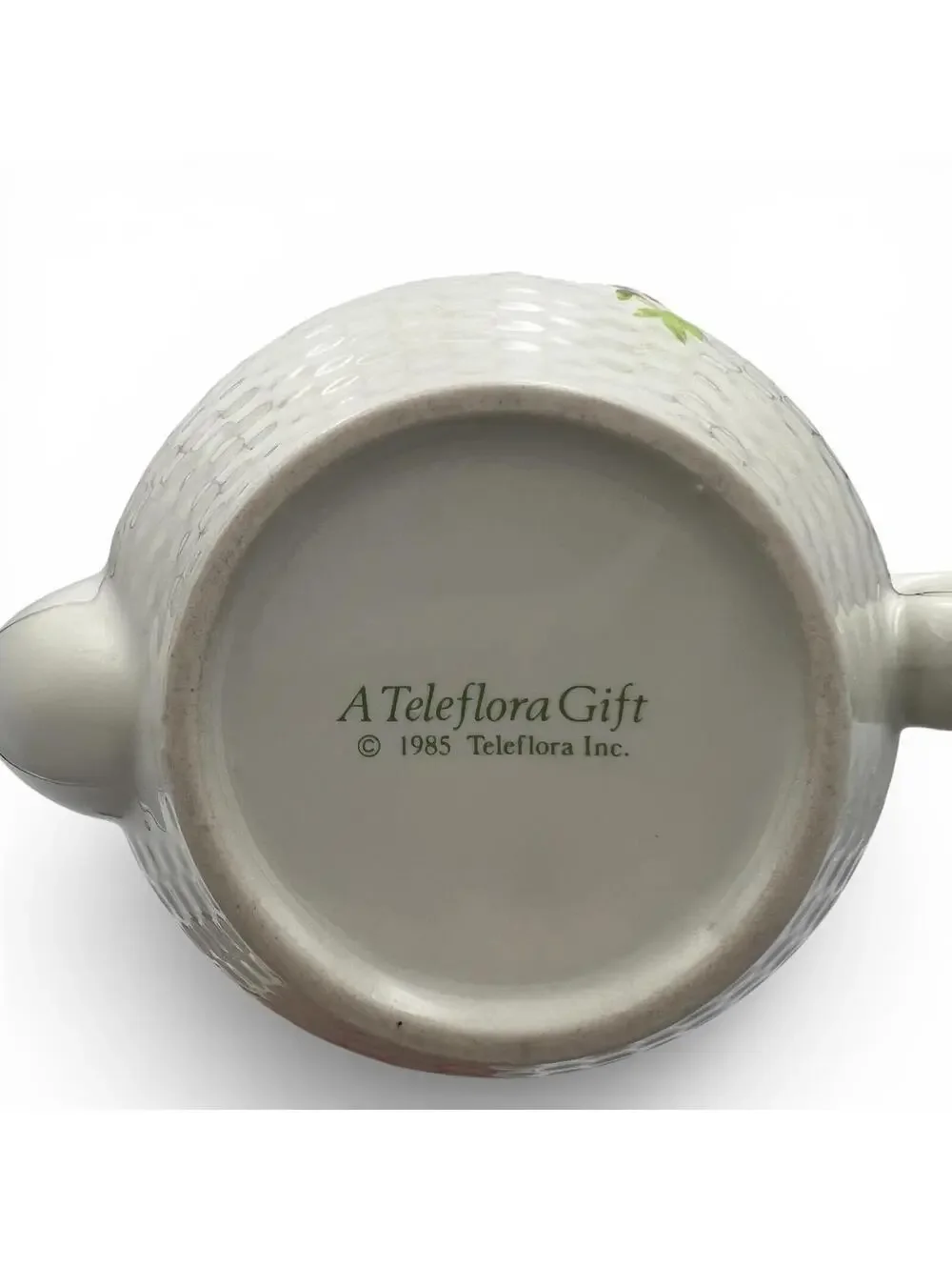 Vintage 1985 Teleflora Floral Porcelain Teapot